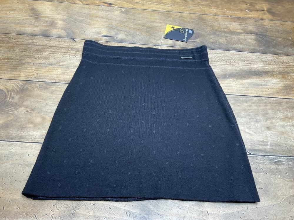 Smartwool Mini Dot Reversible Black Mini Skirt Sweater Knit Womens XS NWT